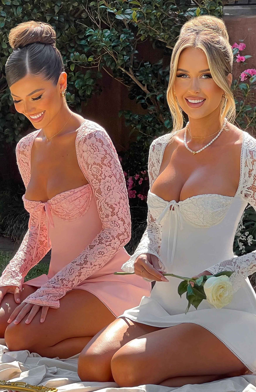 Twilight Temptation Mini Dress - Blush