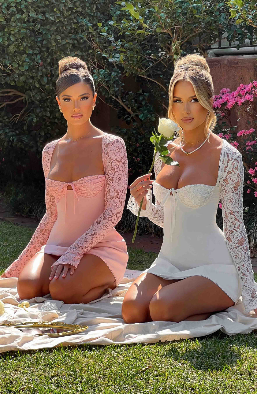 Twilight Temptation Mini Dress - Blush
