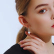 Long Shell Bead 925 Sterling Silver Pearl Earrings Adalyn