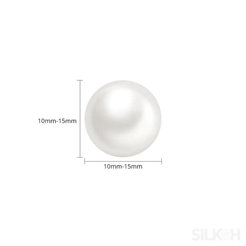 Round Sterling Silver Freshwater Pearl Stud Earrings Ada