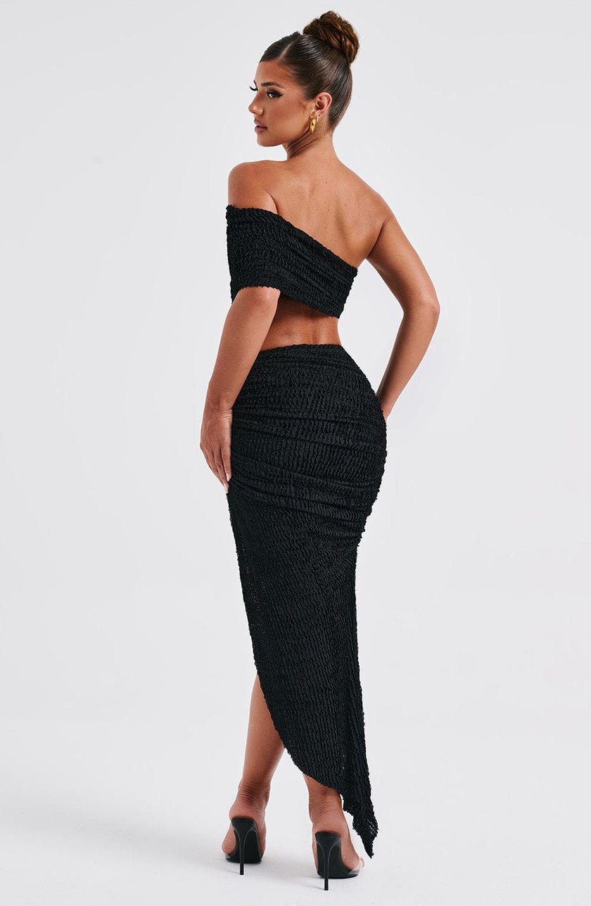 Elsa Midi Skirt - Black